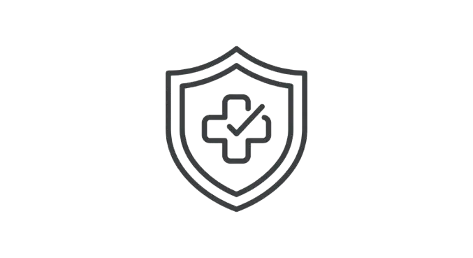 Medical safety shield icon representing quality vein treatment care at Dr Khanzadi's clinic